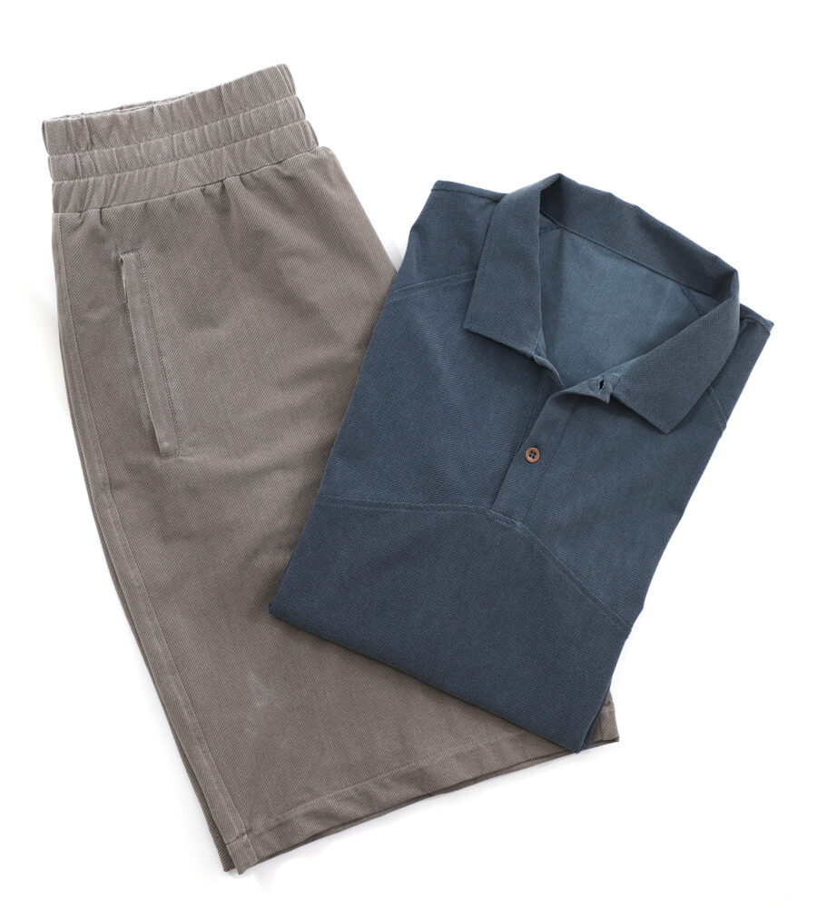 Set shorts polo uomo Piquet de lavè